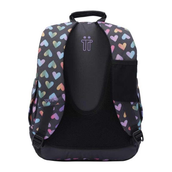 Totto 'Hearts' Multicolor Σχολική Τσάντα Πλάτης Δημοτικού