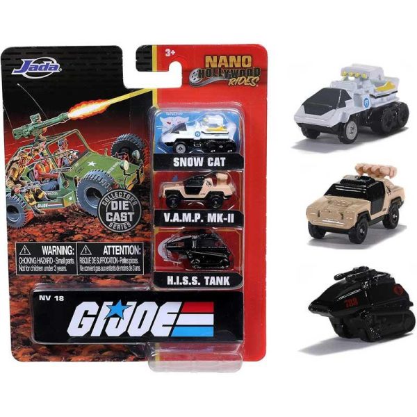 G.I. Joe Jada Nano Hollywood Rides 3-Pack Diecast - Σετ με 3 mini Οχήματα