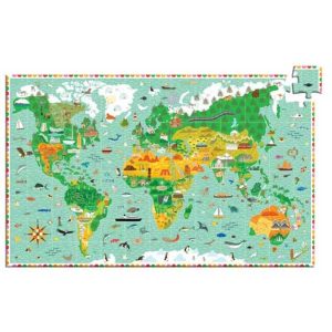 Djeco Παζλ Ανακάλυψης Παγκόσμιος Χάρτης με 200 τμχ