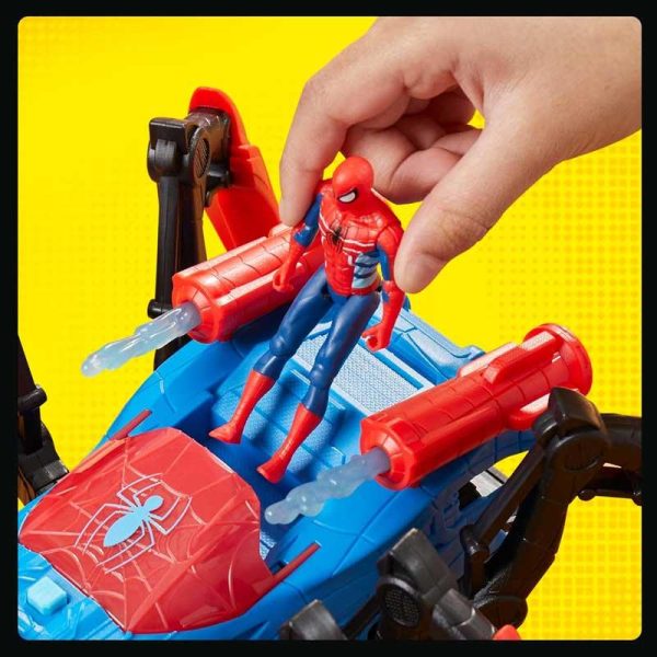 Marvel Spider-Man Web Splashers Crawl 'N Blast Spider - Όχημα Αράχνη με Φιγούρα Spider-Man