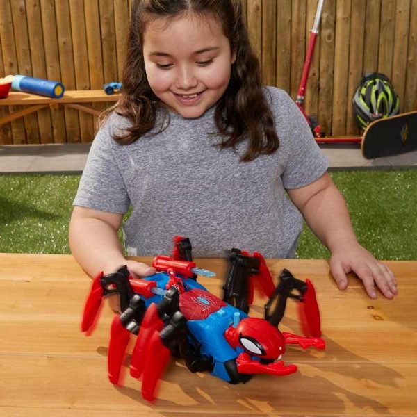 Marvel Spider-Man Web Splashers Crawl 'N Blast Spider - Όχημα Αράχνη με Φιγούρα Spider-Man