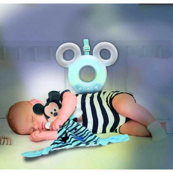 Baby Clementoni Disney Baby Mickey Mouse Musical Lamp - Φωτάκι Νυκτός με Ήχους & Κουβερτούλα Λούτρινο Mickey