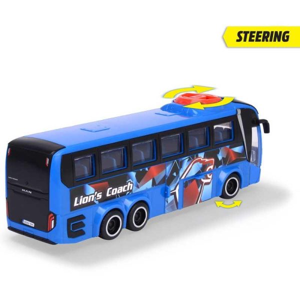 Dickie Toys MAN Lion's Coach Bus - Λεωφορείο MAN Μπλε Πλαστικό 27m.