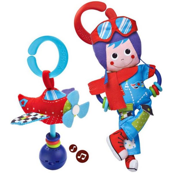 Yookidoo Pilot Play Set - Σετ Κουδουνίστρες Αεροπλανάκι & Πιλότος με Ήχους