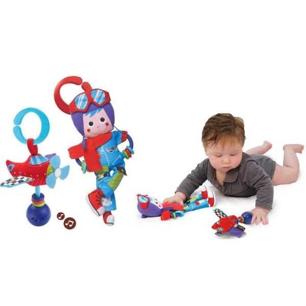 Yookidoo Pilot Play Set - Σετ Κουδουνίστρες Αεροπλανάκι & Πιλότος με Ήχους