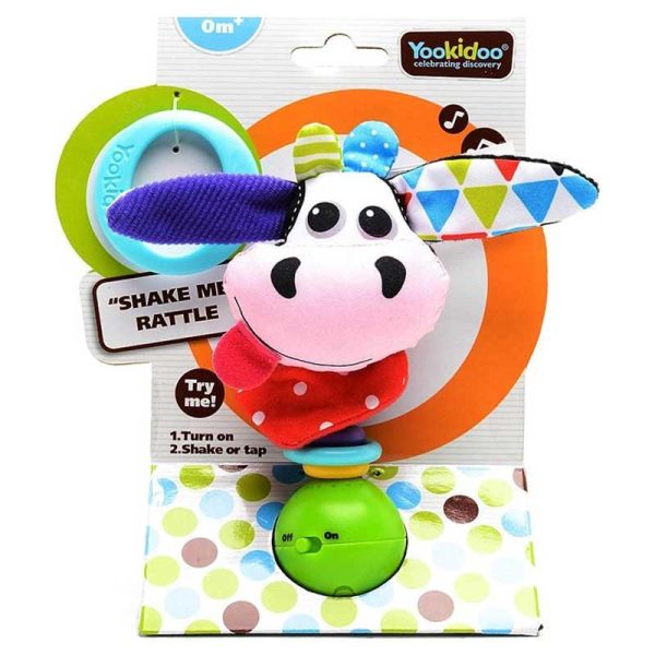 Yookidoo Cow 'Shake me' Rattle - Κουδουνίστρα Αγελαδίτσα με Ήχους για Νεογέννητα