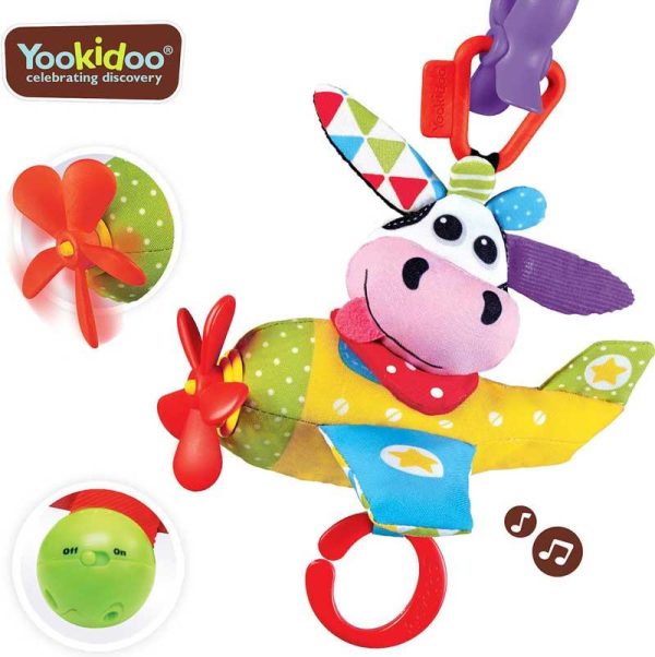 Yookidoo Tap 'n' Play Plane - Κουδουνίστρα Αεροπλάνο με Αγελαδίτσα και Ήχους