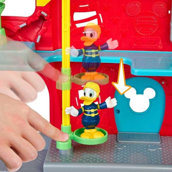 Disney Junior Mickey Mouse Firehouse Playset : Σταθμός Πυροσβεστικής με Φιγούρες Mickey , Donald & Pluto