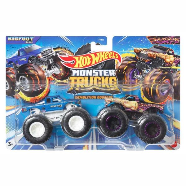 Hot Wheels Monster Trucks Demolition Doubles Bigfoot & Samson - Αυτοκινητάκια