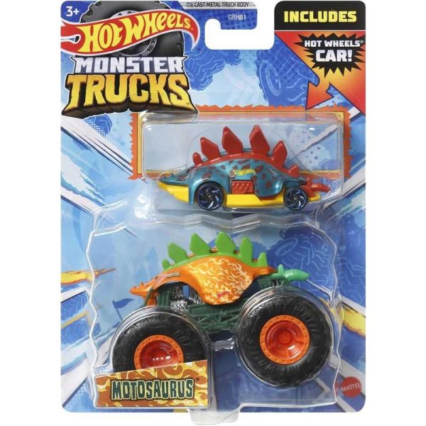 Hot Wheels Monster Trucks Motosaurus & Αυτοκινητάκι