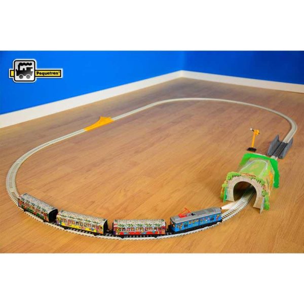 PEQUETREN 500 Christmas Metallic Train Set - Χριστουγεννιάτικο Τρένο 175x100cm