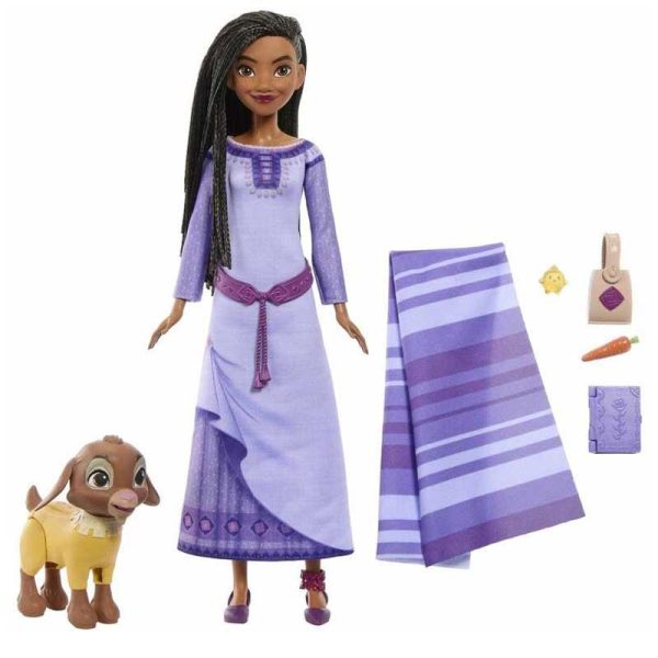 Disney Wish Movie - Asha Of Rosas Adventure Pack - Κούκλα & Ζωάκι Φίλος