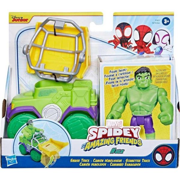 Marvel Spidey Smash Truck - Όχημα & Φιγούρα Hulk 10cm