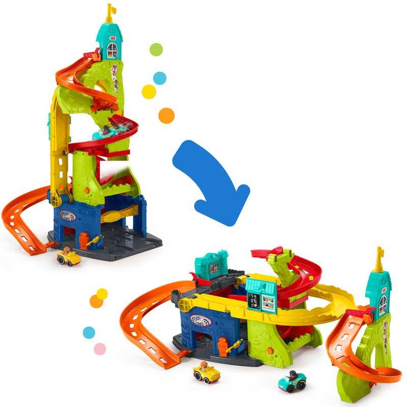 Fisher-Price Little People Sit 'n Skyway - Μεγάλο Γκαράζ - Πίστα με 2 Αυτοκινητάκια