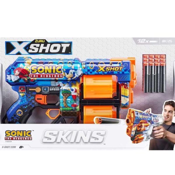 Zuru X-Shot Sonic The Hengehog Skins Dread Όπλο με 12 Βολές 32cm