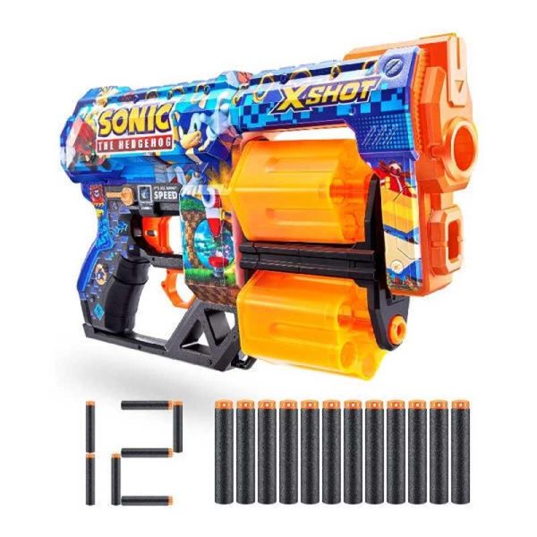 Zuru X-Shot Sonic The Hengehog Skins Dread Όπλο με 12 Βολές 32cm