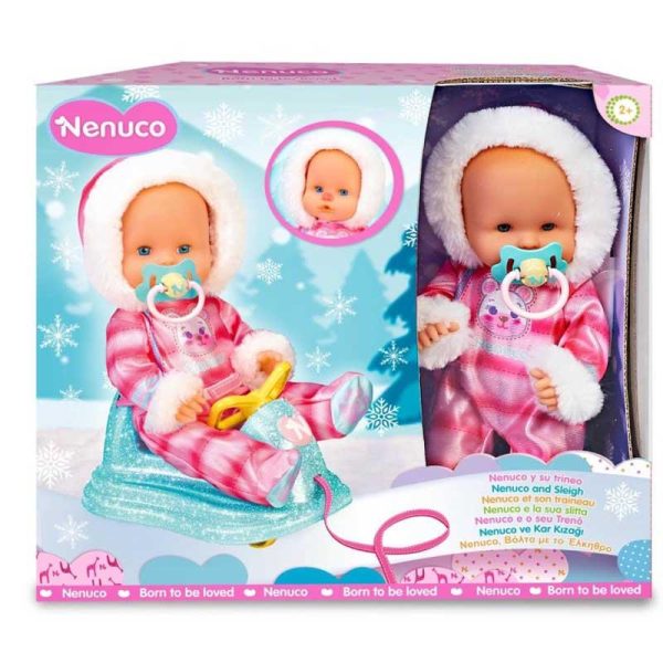 Nenuco and Sleigh - Κούκλα Μωρό με Έλκυθρο 35cm