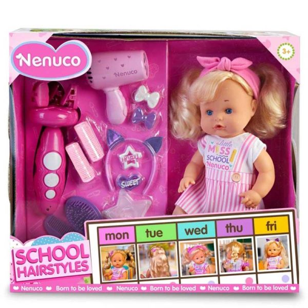 Nenuco School Hairstyles - Κούκλα με Αξεσουάρ Μαλλιών 35cm