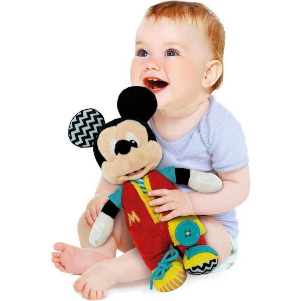 Clementoni Disney Baby Montessori: Mickey Dress Me Up - Εκπαιδευτικό Λούτρινο 30cm