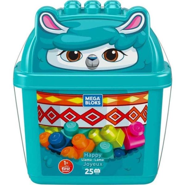 Fisher-Price Mega Bloks Happy Lama - Κουβάς με Τουβλάκια 25τμχ