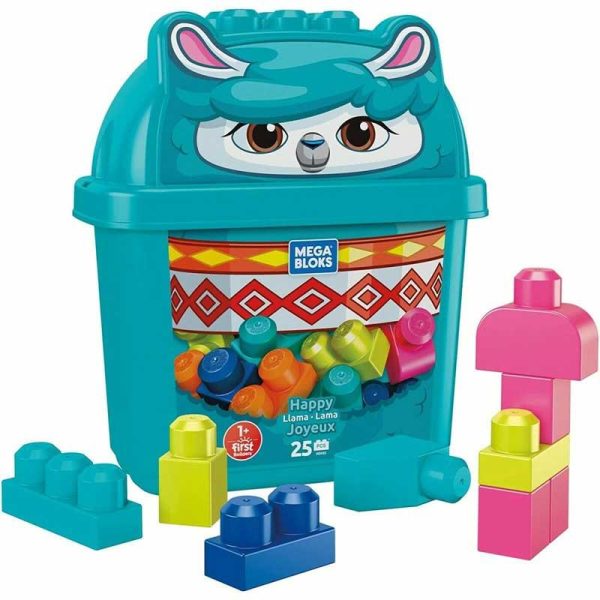 Fisher-Price Mega Bloks Happy Lama - Κουβάς με Τουβλάκια 25τμχ