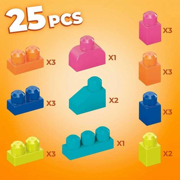 Fisher-Price Mega Bloks Happy Lama - Κουβάς με Τουβλάκια 25τμχ