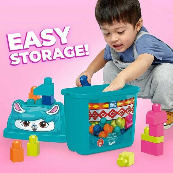 Fisher-Price Mega Bloks Happy Lama - Κουβάς με Τουβλάκια 25τμχ