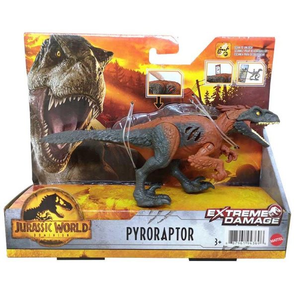 Jurassic World 'Extreme Damage' Pyroraptor Με Σπαστά Μέλη