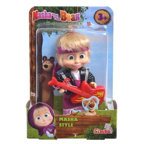 Masha and the Bear Masha Style - Φιγούρα Masha Κιθαρίστας 12cm
