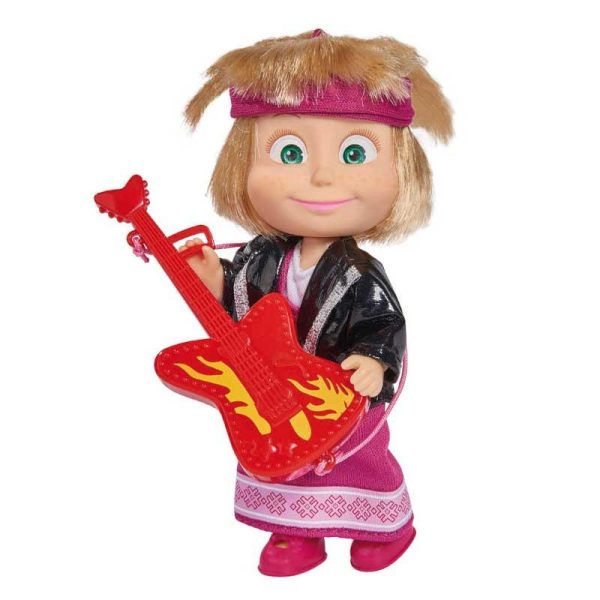 Masha and the Bear Masha Style - Φιγούρα Masha Κιθαρίστας 12cm