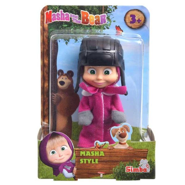 Masha and the Bear Masha Style - Φιγούρα Masha Πιλότος με Σκιουράκι 12cm