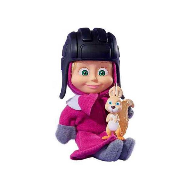 Masha and the Bear Masha Style - Φιγούρα Masha Πιλότος με Σκιουράκι 12cm