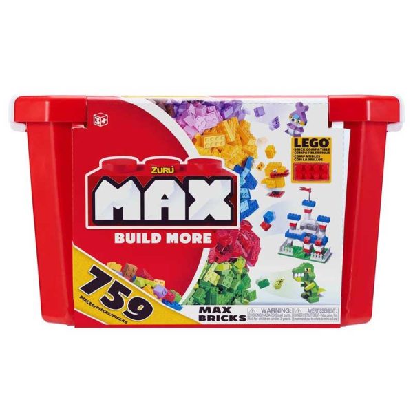 ZURU Max Build Κουτί Αποθήκευσης Με 759 Τουβλάκια