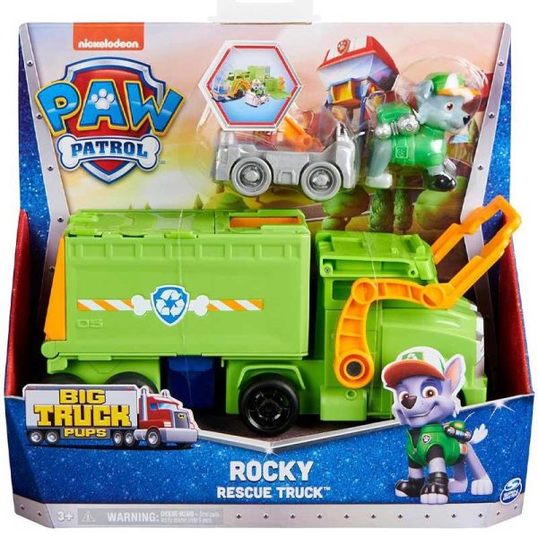 Paw Patrol Rocky Rescue Truck - Όχημα Φορτηγό με Φιγούρα Rocky