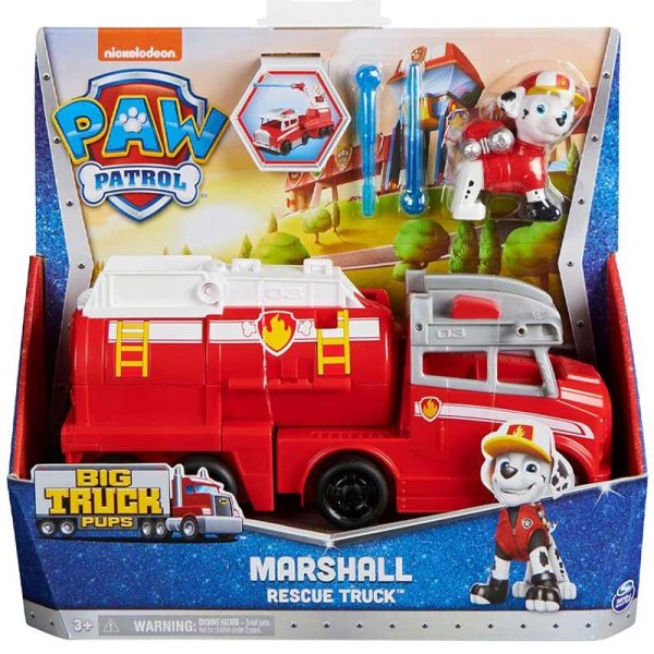Paw Patrol Marshall Rescue Truck - Όχημα Φορτηγό με Φιγούρα Marshall