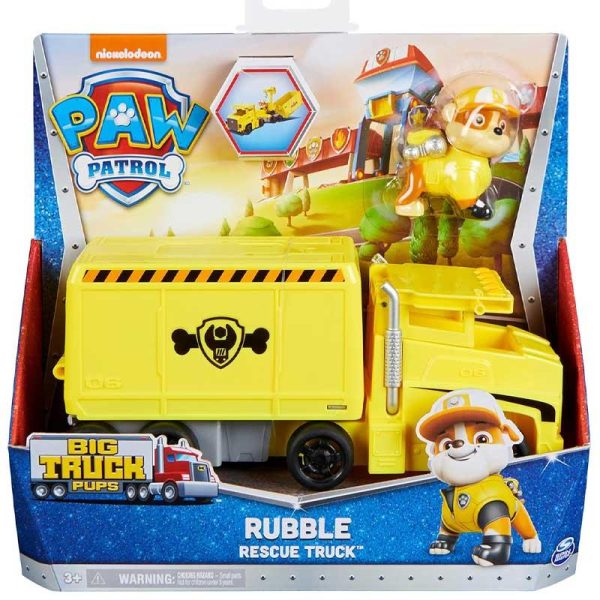 Paw Patrol Rubble Rescue Truck - Όχημα Φορτηγό με Φιγούρα Rubble