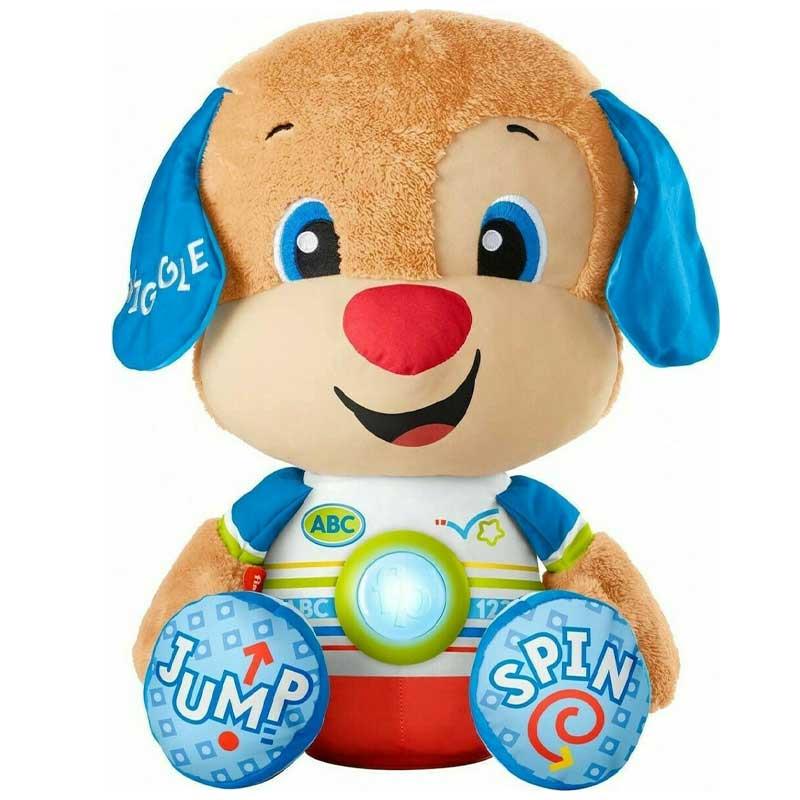 Fisher-Price Laugh and Learn Μεγάλο Εκπαιδευτικό Μπλε Σκυλάκι από Ύφασμα με Μουσική