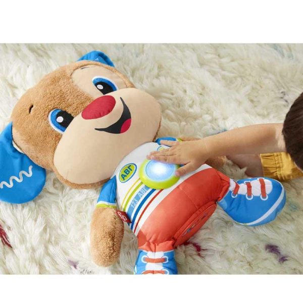 Fisher-Price Laugh and Learn Μεγάλο Εκπαιδευτικό Μπλε Σκυλάκι από Ύφασμα με Μουσική