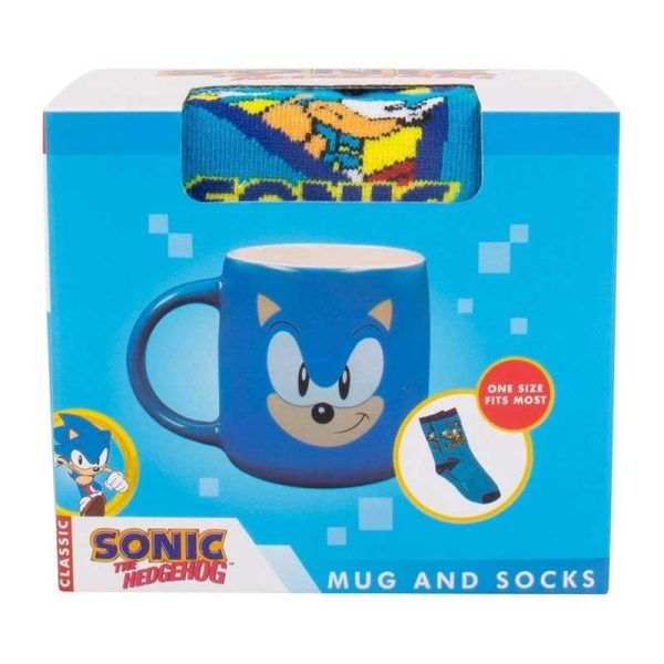 Κούπα Sonic The Hedgehog 450ml & Κάλτσες Sonic 1 size