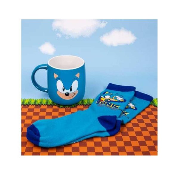 Κούπα Sonic The Hedgehog 450ml & Κάλτσες Sonic 1 size