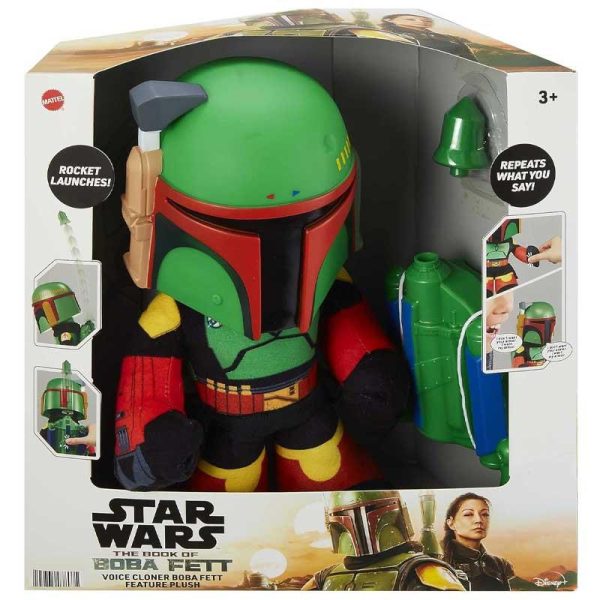 Star Wars The Book Of Boba Fett - Voice Cloner Boba Fett Λούτρινο 30cm με Μετασχηματιστή Φωνής