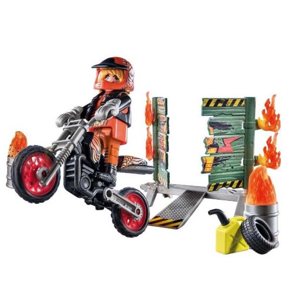 Playmobil Stunt Show 71256: Ακροβατικά με Μηχανή Motocross