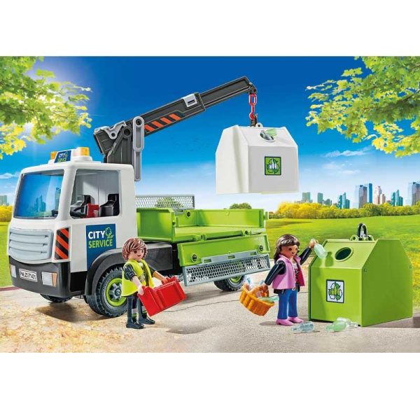 Playmobil City Action 71431: Όχημα Περισυλλογής Κάδων Ανακύκλωσης Γυαλιού