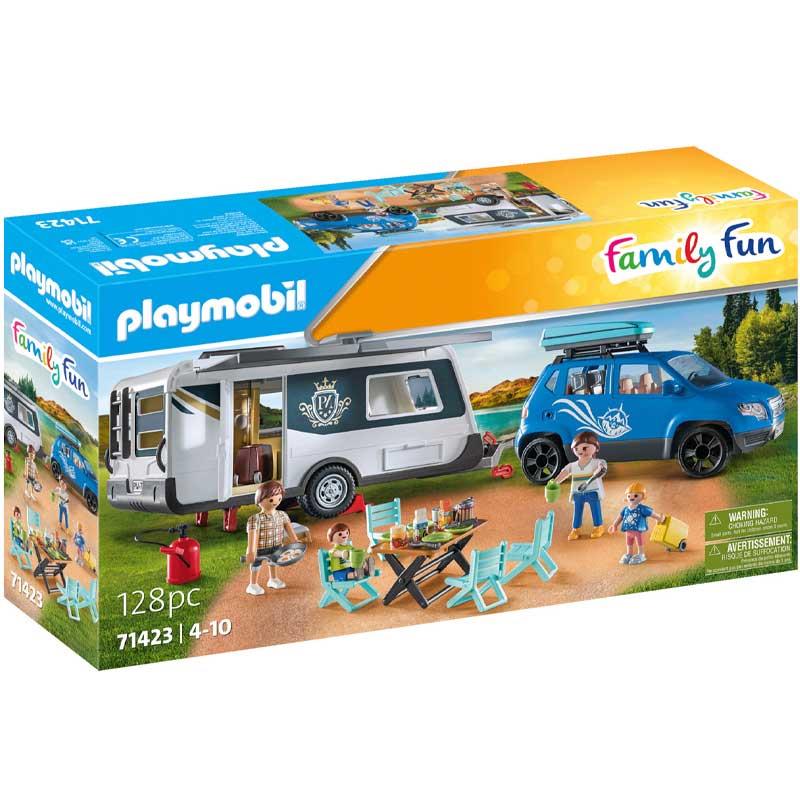 Playmobil Family Fun 71423: Οικογενειακές Διακοπές Με Ρυμουλκούμενο Τροχόσπιτο