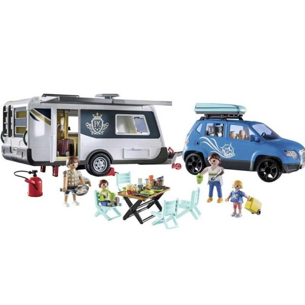 Playmobil Family Fun 71423: Οικογενειακές Διακοπές Με Ρυμουλκούμενο Τροχόσπιτο