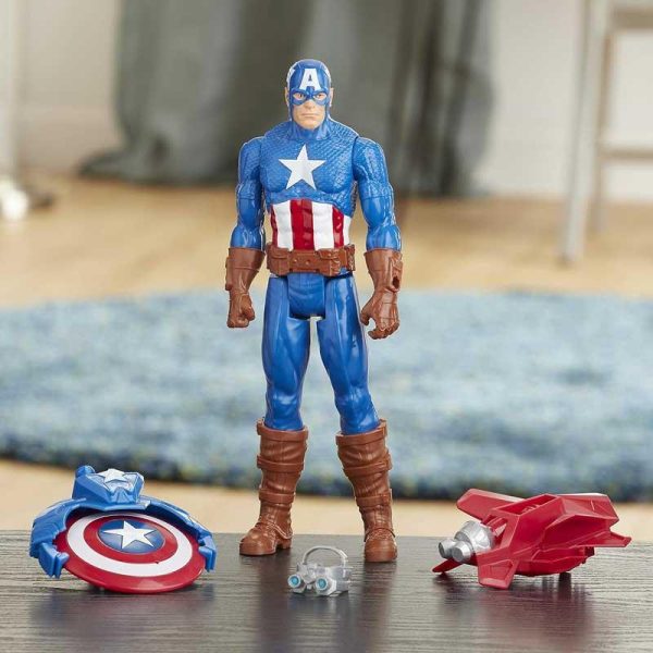 Marvel Titan Hero Series Blast Gear - Φιγούρα Captain America 30cm με Εξοπλισμό