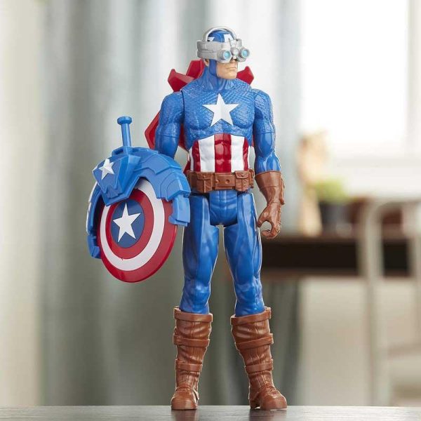 Marvel Titan Hero Series Blast Gear - Φιγούρα Captain America 30cm με Εξοπλισμό