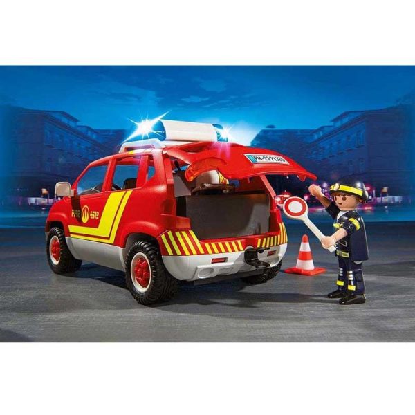Playmobil City Action 71375: Όχημα Αρχιπυράρχου με Φάρο & Σειρήνα