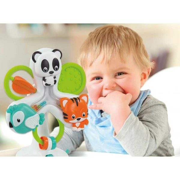 Baby Clementoni Βρεφικό Παιχνίδι Round & Round Animals με Μουσική και Ήχους
