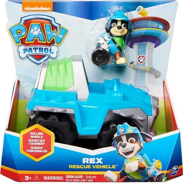 Paw Patrol Rex Rescue Vehicle - Όχημα & Φιγούρα Rex